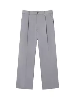 Плиссированные брюки Pull&Bear, серый