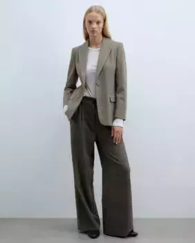 Плиссированные брюки Sfera, коричневый