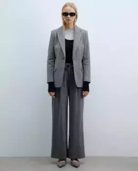 Плиссированные брюки Sfera, серый