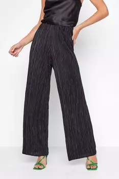 Плиссированные брюки широкого кроя Pixiegirl Petite, черный