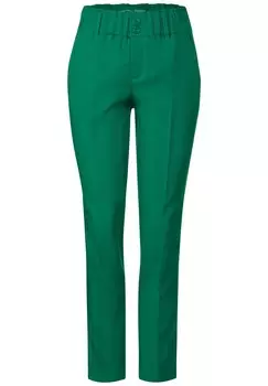 Плиссированные брюки Street One, зеленый