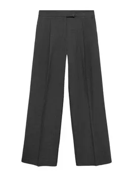 Плиссированные брюки свободного кроя MANGO Avola, темно-серый