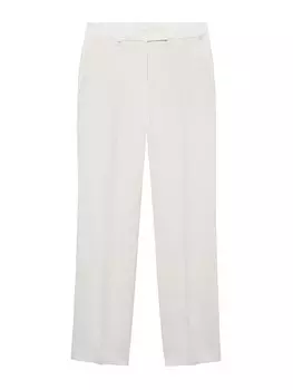 Плиссированные брюки свободного кроя MANGO Niza, белый
