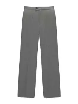 Плиссированные брюки свободного кроя Pull&Bear, пятнистый серый