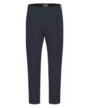 Плиссированные брюки свободного кроя со стеганым подолом Drykorn, синий