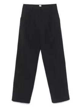 Плиссированные брюки TOTEME, синий