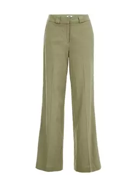 Плиссированные брюки We Fashion, оливковый