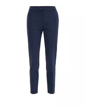 Плиссированные брюки We Fashion, темно-синий