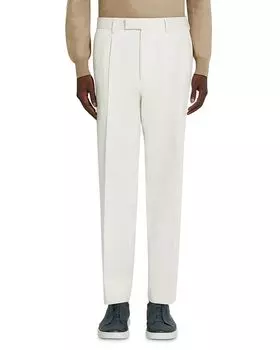 Плиссированные брюки Zegna, белый