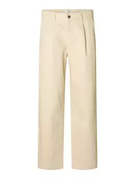Плиссированные джинсы свободного кроя SELECTED HOMME SLH220 Kobe, экрю