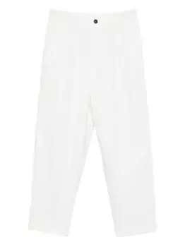 Плиссированные хлопковые брюки Barena, белый