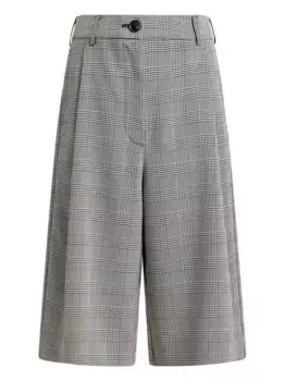 Плиссированные клетчатые шорты длиной до колена Essentiel Antwerp, серый
