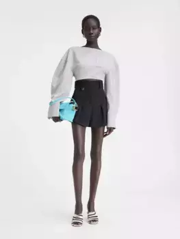 Плиссированные мини-шорты Бари Jacquemus, черный