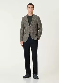 Плиссированные шерстяные брюки Etro, синий