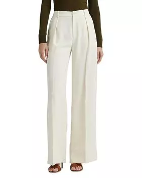 Плиссированные широкие брюки с высокой посадкой Ralph Lauren