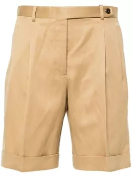 Плиссированные шорты Brioni, бежевый
