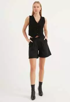 Плиссированные шорты Herita, серый