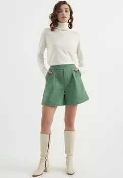 Плиссированные шорты Herita, зеленый