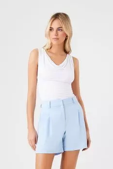 Плиссированные шорты с высокой посадкой Forever 21, синий