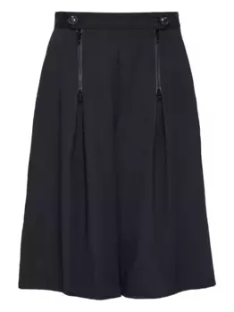 Плиссированные шорты с застежкой-молнией Y's, черный