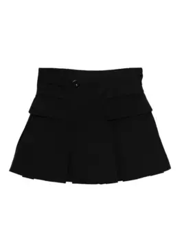 Плиссированные шорты SACAI, черный