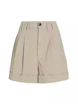 Плиссированные шорты свободного кроя Eugenie Citizens of Humanity, хаки