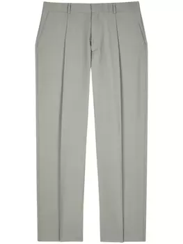 Плиссированные зауженные брюки Paul Smith, зеленый