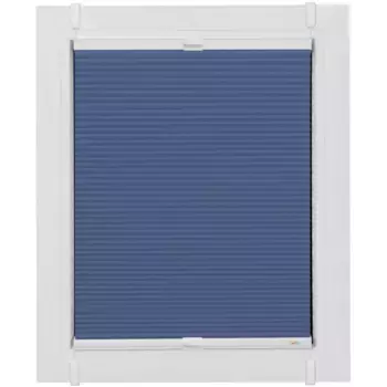 Плиссированные жалюзи Sunlines «Start-up Style Honeycomb», затемняющие, энергосберегающие, без сверления, с креплением, с креплением с помощью зажима Simply-Fix, сотовые плиссированные жалюзи, цвет dunkelblau/wei + wei