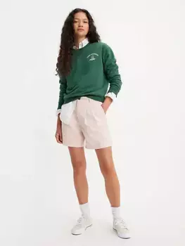 Плиссированные женские брючные шорты Levi's, розовый