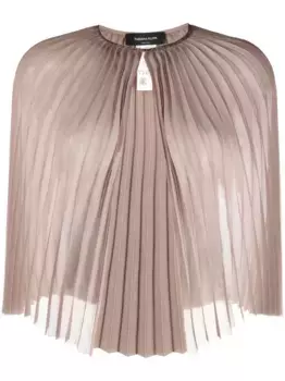 Плиссированный кейп Fabiana Filippi, нейтральный