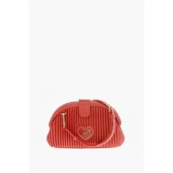 Плиссированный клатч LOVE с имитацией сумки и съемным плечевым ремнем Moschino, Red