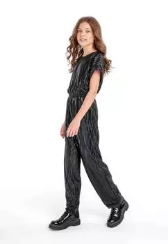 Плиссированный комбинезон с эффектом металлик Minoti, черный
