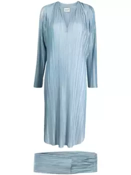 Плиссированный комплект из платья и брюк Bambah, синий