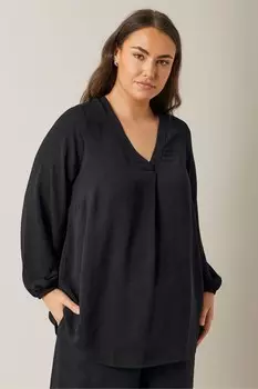 Плиссированный передний верх Evans, черный