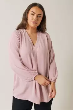 Плиссированный передний верх Evans, розовый