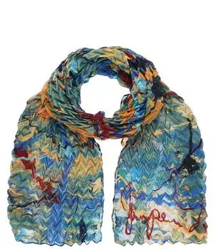 Плиссированный продолговатый шарф Fraas x Jumper Maybach Hug Constellation, синий