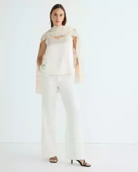 Плиссированный шарф Banarassi, бежевый