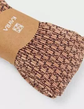 Плиссированный шарф Chain Monogram Золотой Kayra