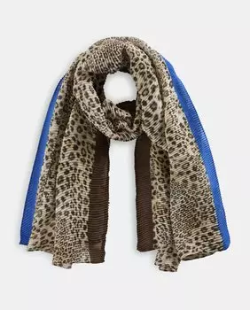 Плиссированный шарф из переработанной ткани бежевого цвета Codello, бежевый