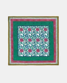 Плиссированный шарф с цветочным принтом Индианы Tintoretto, зеленый