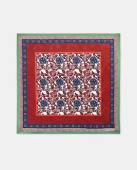 Плиссированный шарф с цветочным принтом Индианы Tintoretto, цвет 200 Rosa