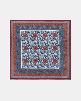 Плиссированный шарф с цветочным принтом Индианы Tintoretto, цвет 400 Azul