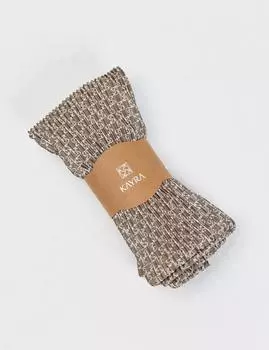 Плиссированный шарф с монограммой-цепочкой цвета хаки Kayra