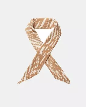 Плиссированный шарф с принтом Camel Pieces, коричневый