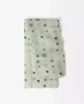 Плиссированный шарф с принтом в горошек Parfois, синий