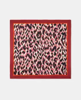 Плиссированный шарф с животным принтом Tintoretto, розовый