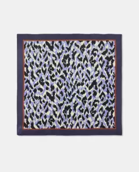 Плиссированный шарф с животным принтом Tintoretto, синий