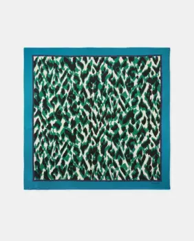 Плиссированный шарф с животным принтом Tintoretto, зеленый