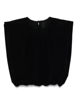 Плиссированный топ без рукавов Juun.J, черный