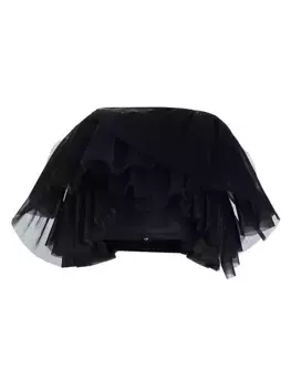 Плиссированный топ-бюстье из тюля Elsie Aje, черный